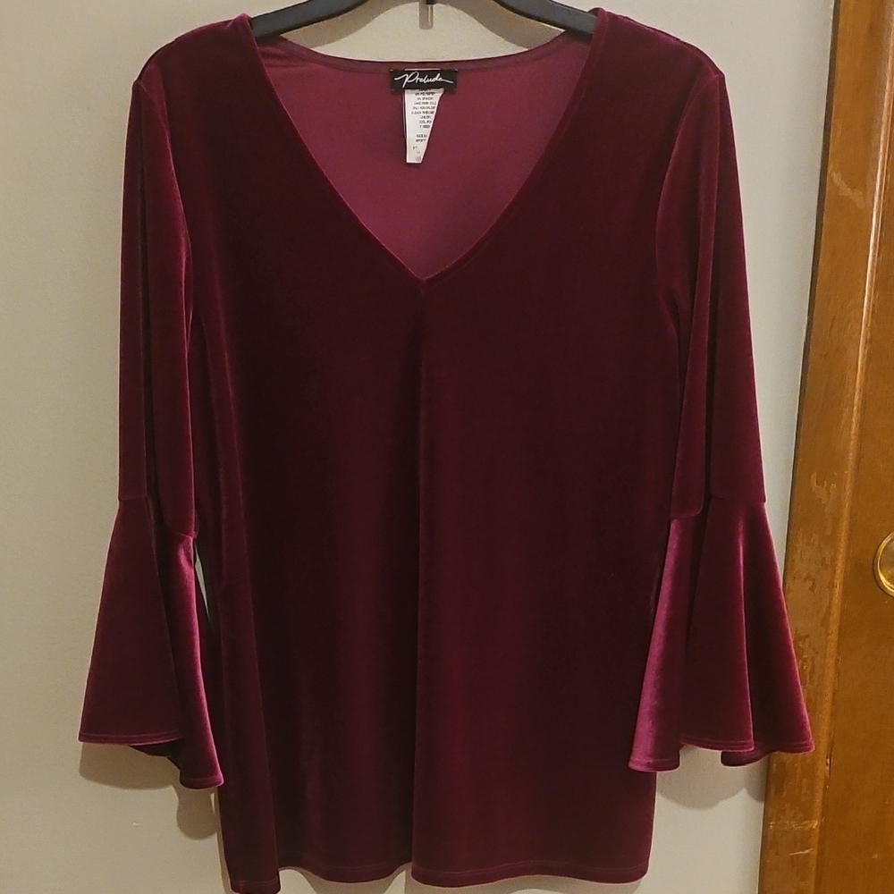 Prelude Velvet Raspberry Pink Blouse - Picture 1 of 8